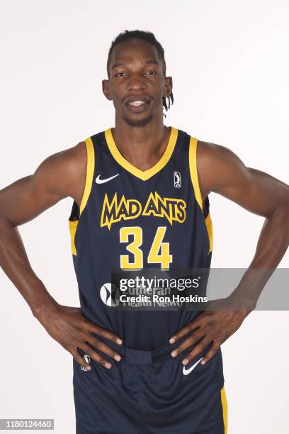 Hasheem Thabeet of the Fort Wayne Mad Ants poses for a head shot during NBA G League Media Day on October 31, 2019 at Ash Center in Fort Wayne,...