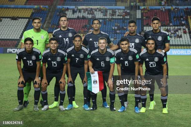 The starting line up of Mexico before the during the FIFA U-17 World Cup Brazil 2019 Group F match between Mexico and Solomon Islands at Estadio...