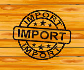 Import concept icon means importing goods for business - 3d illustration