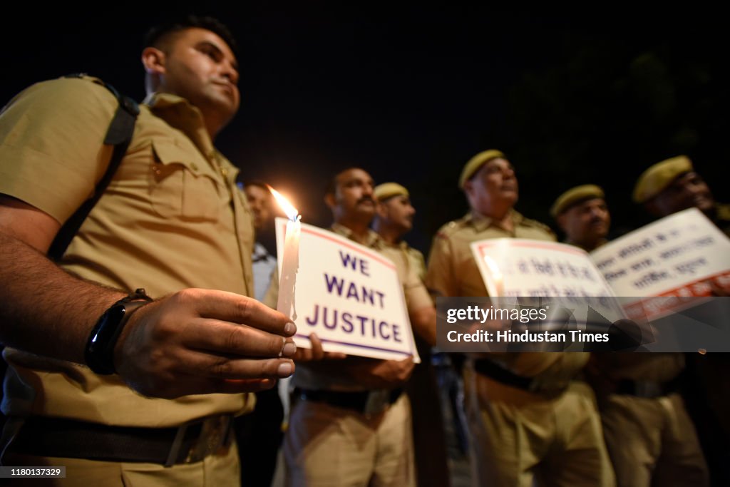 Delhi Police Protest At PHQ Over Clash With Lawyers