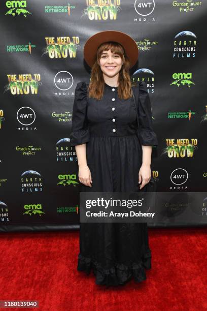 Renée Felice Smith at the LA Premiere & Global Free Screening Launch of Rosario Dawson's Eco-Solution Film "The Need To GROW" on October 09, 2019 in...