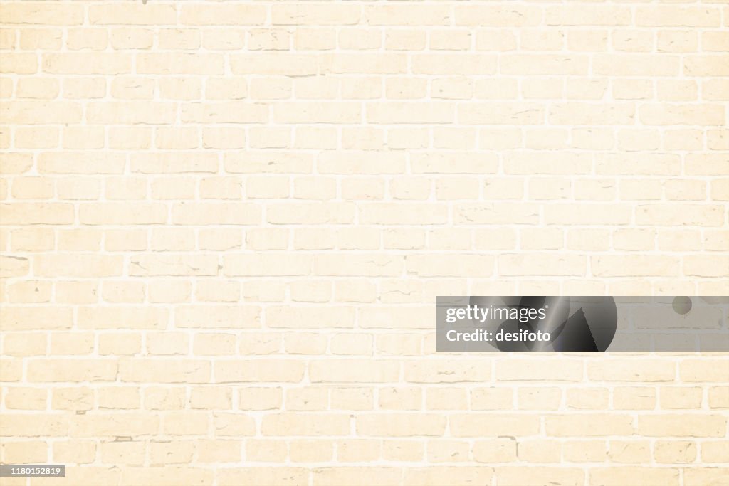 Horizontal Modern Off White Beige Color Brick Pattern Wall