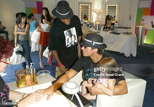 Antonio Sabato Jr. And daughter Mina during Avon at the Silver Spoon Hollywood Buffet - Day Two at Private Estate in Los Angeles, California, United...