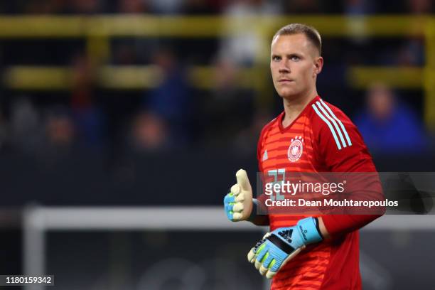 Goalkeeper, Marc-Andre ter Stegen of Germany in action during the international friendly match between Germany and Argentina at Signal Iduna Park on...