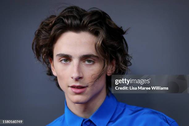 Timothee Chalamet attends the Australian premiere of THE KING at Ritz Cinema on October 10, 2019 in Sydney, Australia.