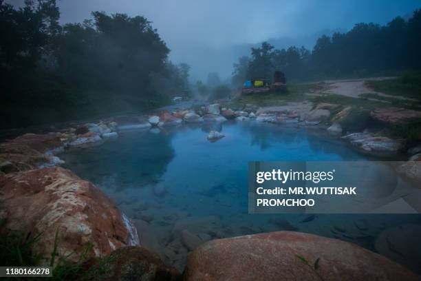 hot springs in the valley. - smokey mountain spring stock pictures, royalty-free photos & images