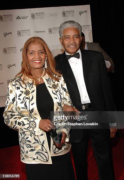 Sylvia Moy, inductee and husband during 37th Annual Songwriters Hall of Fame Ceremony - Arrivals at Marriott Marquis in New York City, New York,...