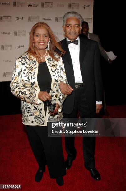 Sylvia Moy, inductee and husband during 37th Annual Songwriters Hall of Fame Ceremony - Arrivals at Marriott Marquis in New York City, New York,...