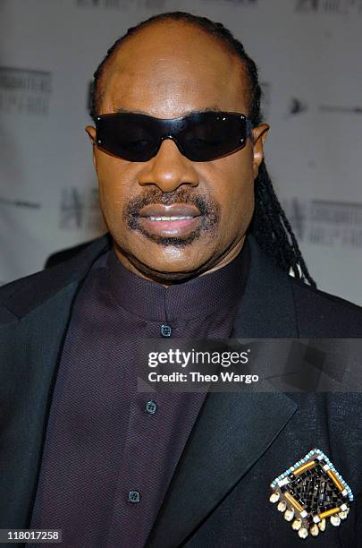 Stevie Wonder during 35th Annual Songwriters Hall of Fame Awards Induction - Arrivals at Mariott Marquis Hotel in New York City, New York, United...