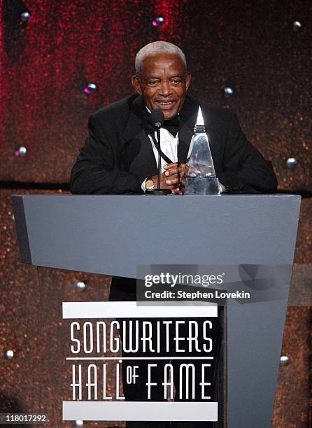 Irving Burgie, honoree during 38th Annual Songwriters Hall of Fame Ceremony - Show at Marriott Marquis in New York City, New York, United States.