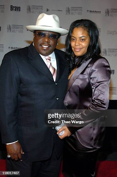 Cedric the Entertainer and wife during 35th Annual Songwriters Hall of Fame Awards Induction - Arrivals at Mariott Marquis Hotel in New York City,...