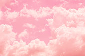 Sky cloud pink love sweet love color tone for wedding card background.