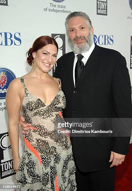 Harvey Fierstein and guest during 59th Annual Tony Awards - Red Carpet at Radio City Music Hall in New York City, New York, United States.