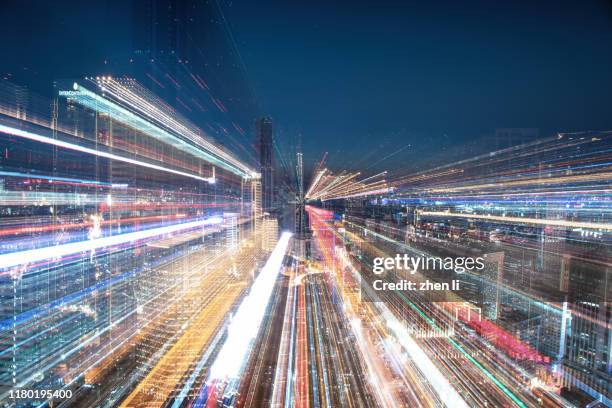future cities, big data - exploded view technology stock pictures, royalty-free photos & images