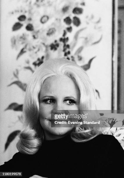 American jazz and popular music singer, songwriter, composer, and actress Peggy Lee , UK, 1st July 1970.