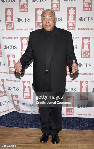 James Earl Jones during 59th Annual Tony Awards - "Meet The Nominees" Press Reception at The View at The Marriot Marquis in New York City, New York,...