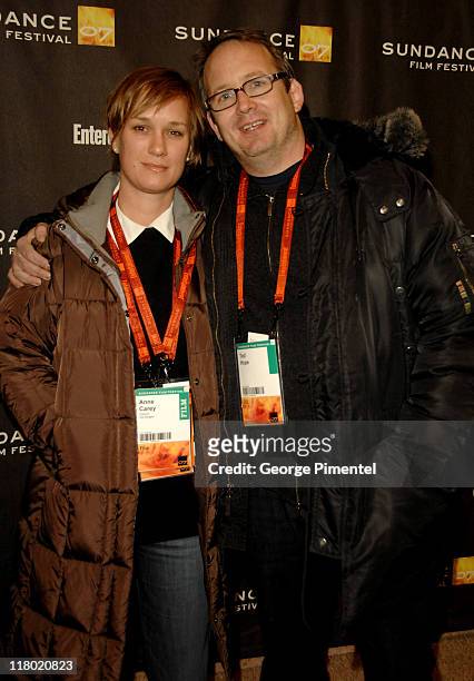 Anne Carey and Ted Hope, Producers during 2007 Sundance Film Festival - "The Savages" Premiere at Eccles Threatre in Park City, Utah, United States.