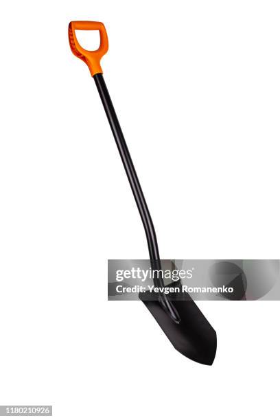 shovel isolated on white background - shovel stock pictures, royalty-free photos & images