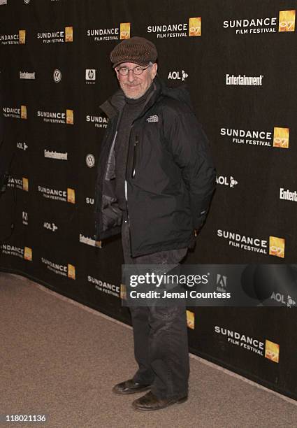 Steven Spielberg during 2007 Sundance Film Festival - "The Good Night" Premiere - Red Carpet and Inside at Eccles Theater in Park City, Utah, United...