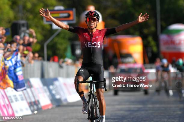 Arrival / Egan Arley Bernal Gomez of Colombia and Team INEOS / Celebration / during the 103rd Giro del Piemonte 2019 a 183km race from Agliè to...