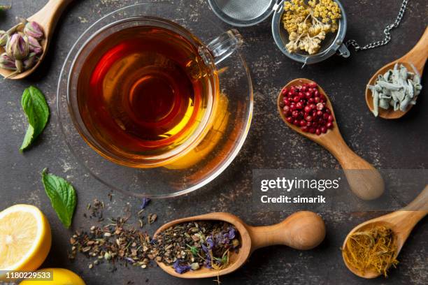herbal tea - tea sage stock pictures, royalty-free photos & images