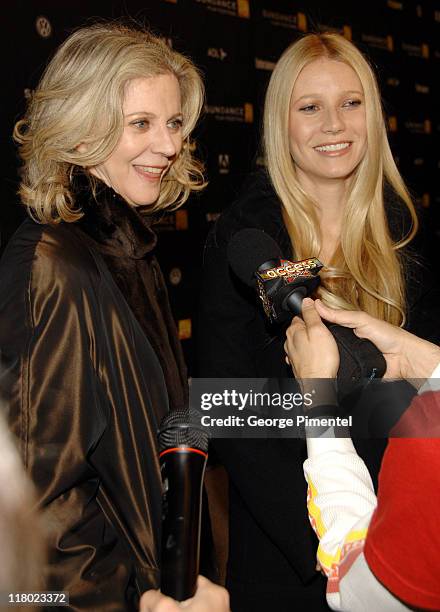 Blythe Danner and Gwyneth Paltrow during 2007 Sundance Film Festival - "The Good Night" Premiere - Red Carpet and Inside at Eccles Theater in Park...