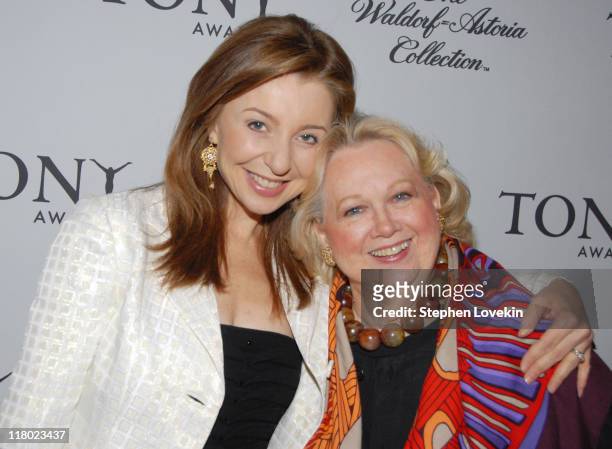 Donna Murphy and Barbara Cook during 60th Annual Tony Awards - Cocktail Celebration at The Waldorf Astoria in New York City, New York, United States.