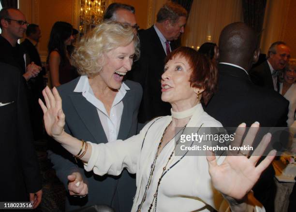 Glenn Close and Patricia Elliott during 60th Annual Tony Awards - Cocktail Celebration at The Waldorf Astoria in New York City, New York, United...