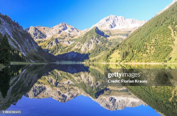 vilsalpsee - lake alpsee stock pictures, royalty-free photos & images