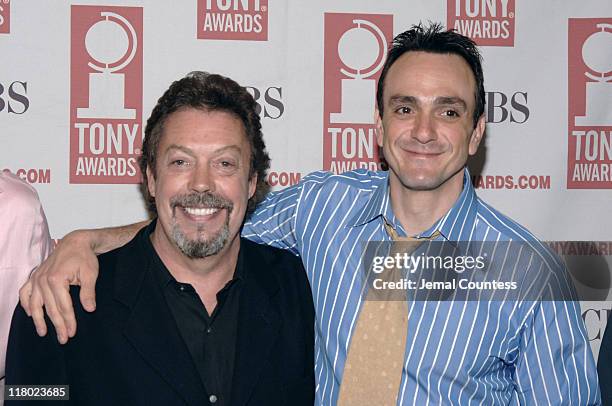 Tim Curry and Hank Azaria during 59th Annual Tony Awards - "Meet The Nominees" Press Reception at The View at The Marriot Marquis in New York City,...