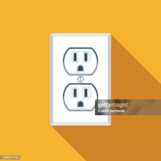 ilustrações de stock, clip art, desenhos animados e ícones de electric outlet energy icon - plugue