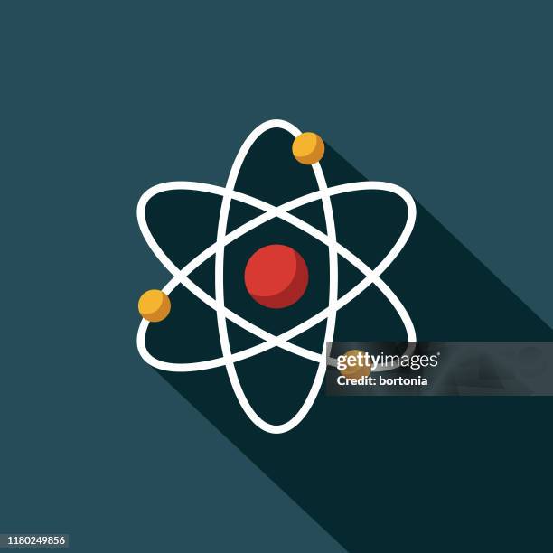 atomic energy icon - atom fusion stock illustrations
