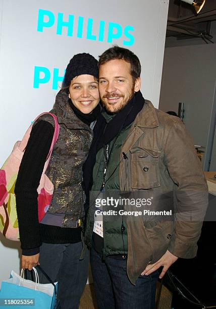 Maggie Gyllenhaal and Peter Sarsgaard during Park City 2004 - Philips Lounge at Village at the Lift in Park City, Utah, United States.