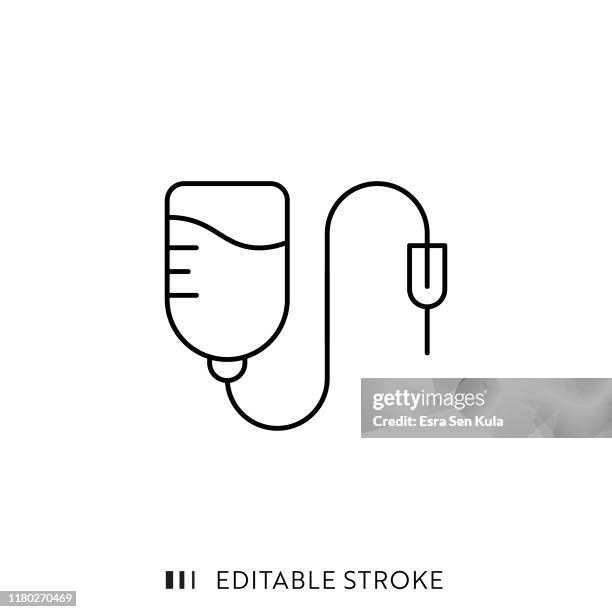 serum icon with editable stroke and pixel perfect. - blood bag stock illustrations stock illustrations