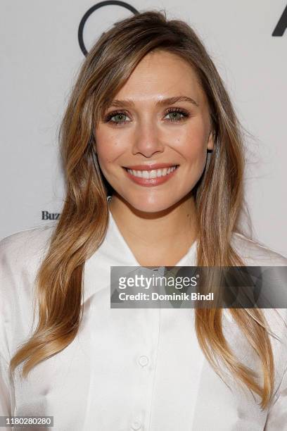 Elizabeth Olsen attends BuzzFeed's "AM To DM" on October 10, 2019 in New York City.