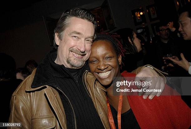 Geoff Gilmore and Effie Brown during 2007 Sundance Film Festival - World Cinema Party at The River Horse in Park City, Utah, United States.