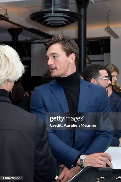 Tyler Cameron attends the launch of the Daniel Wellington new Iconic Link Watch Collection at L’imprimerie on October 10, 2019 in Paris, France.