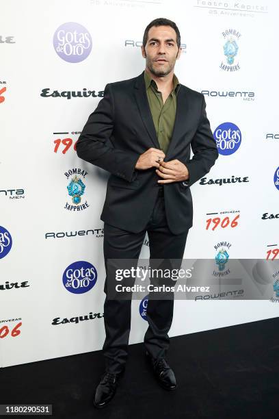 Mario de la Rosa attends 'Hombres Esquire' 2019 awards at the Kapital Club on October 10, 2019 in Madrid, Spain.