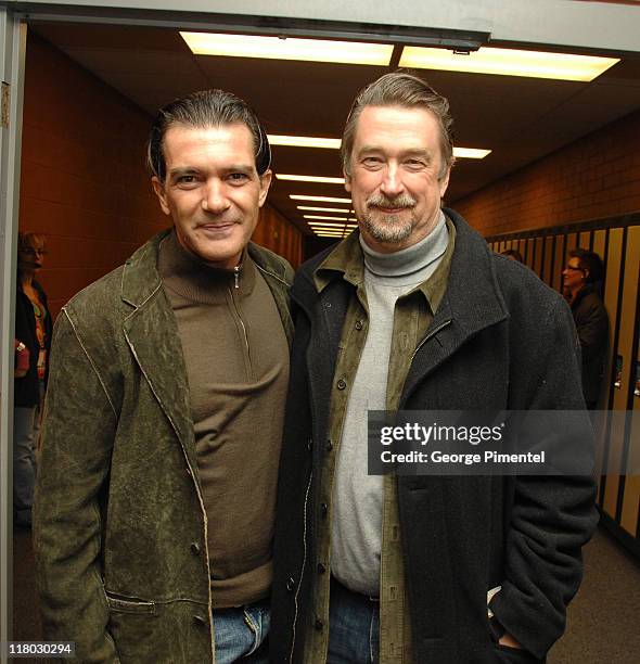 Antonio Banderas and Geoffrey Gilmore during 2007 Sundance Film Festival - "Summer Rain" Premiere at Eccles in Park City, Utah, United States.