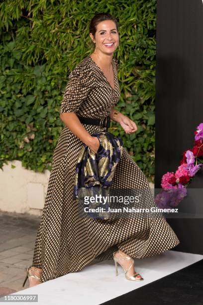 Nuria Roca attends 'Tacha Beauty 25th Anniversary' photocall at Santa Coloma Palace on October 10, 2019 in Madrid, Spain.