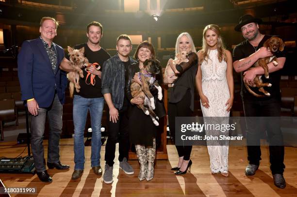 Pedigree Foundation President, Bo Seger, Easton Corbin, Hunter Hayes, Pedigree Foundation Executive Director, Deb Fair, EVP Programming and Network...