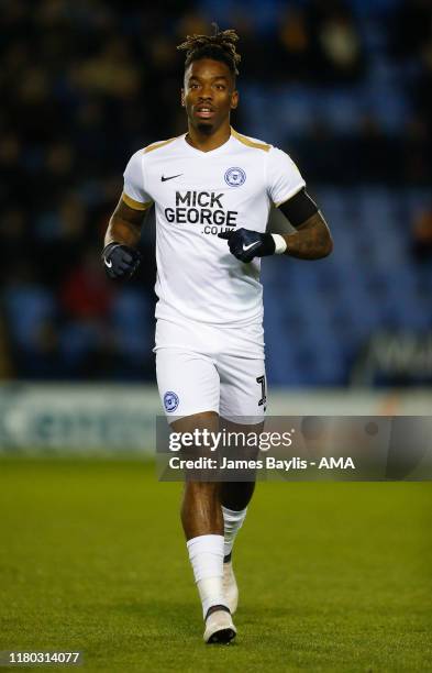 Ivan Toney of Peterborough United during the Sky Bet League One match between Shrewsbury Town and Peterborough United at Montgomery Waters Meadow on...