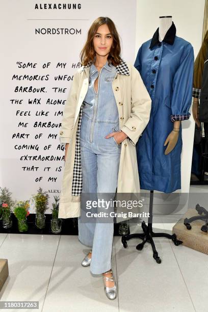 Alexa Chung celebrates Barbour By ALEXACHUNG Fall 2019 Collection at Nordstrom on October 10, 2019 in New York City.