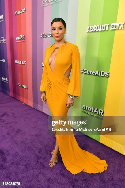 Eva Longoria attends the 2019 amfAR Gala Los Angeles at Milk Studios on October 10, 2019 in Los Angeles, California.