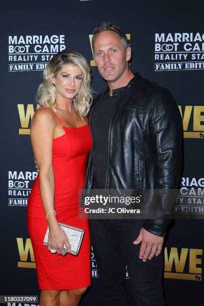 Alexis Bellino and Drew Bohn attend WE tv celebrates the premiere of 'Marriage Boot Camp' at SkyBar at the Mondrian Los Angeles on October 10, 2019...