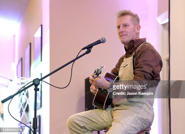 Rory Feek performs during a fundraiser for Heartlight Ministries and Parenting Today's Teen Radio at Shinn's Shinndig Ranch on October 10, 2019 in...