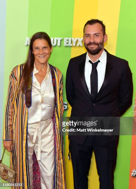 Aileen Getty and Josh Wood attend the 2019 amfAR Gala Los Angeles at Milk Studios on October 10, 2019 in Los Angeles, California.