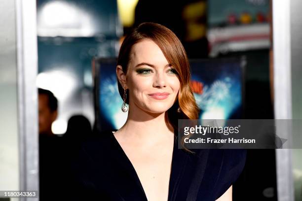 Emma Stone attends the Premiere Of Sony Pictures' "Zombieland Double Tap" at Regency Village Theatre on October 10, 2019 in Westwood, California.