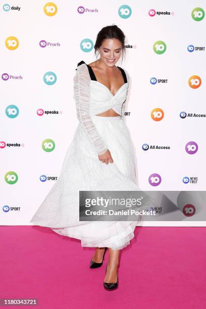 Olympia Valance poses during the Network 10 Melbourne Upfronts 2020 on October 11, 2019 in Melbourne, Australia.