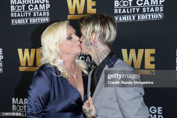 Jane Carter and Aaron Carter attend WE tv Celebrates the 100th Episode of the "Marriage Boot Camp" reality stars franchise and the premiere of...